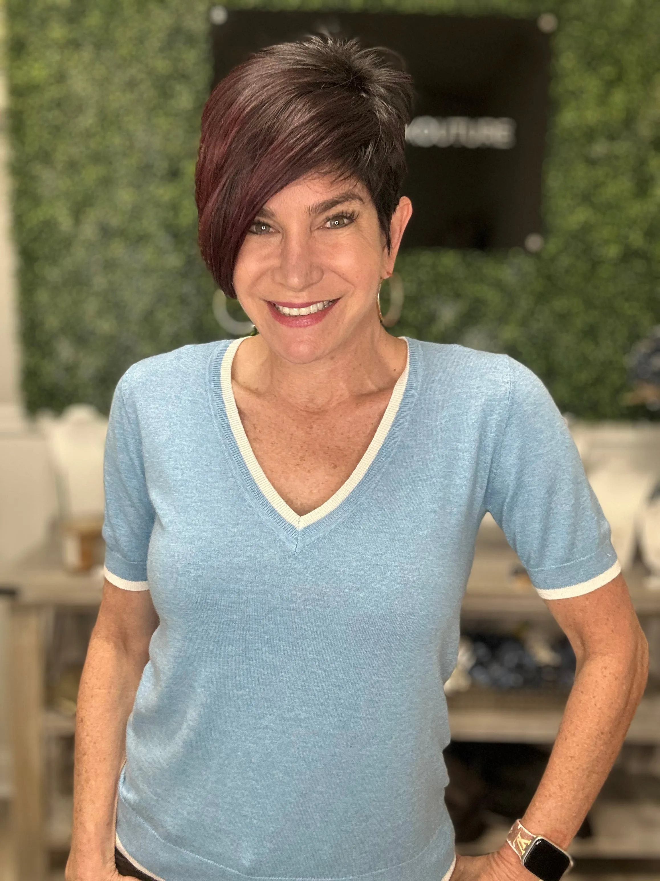 Cotton Cashmere V-Tee