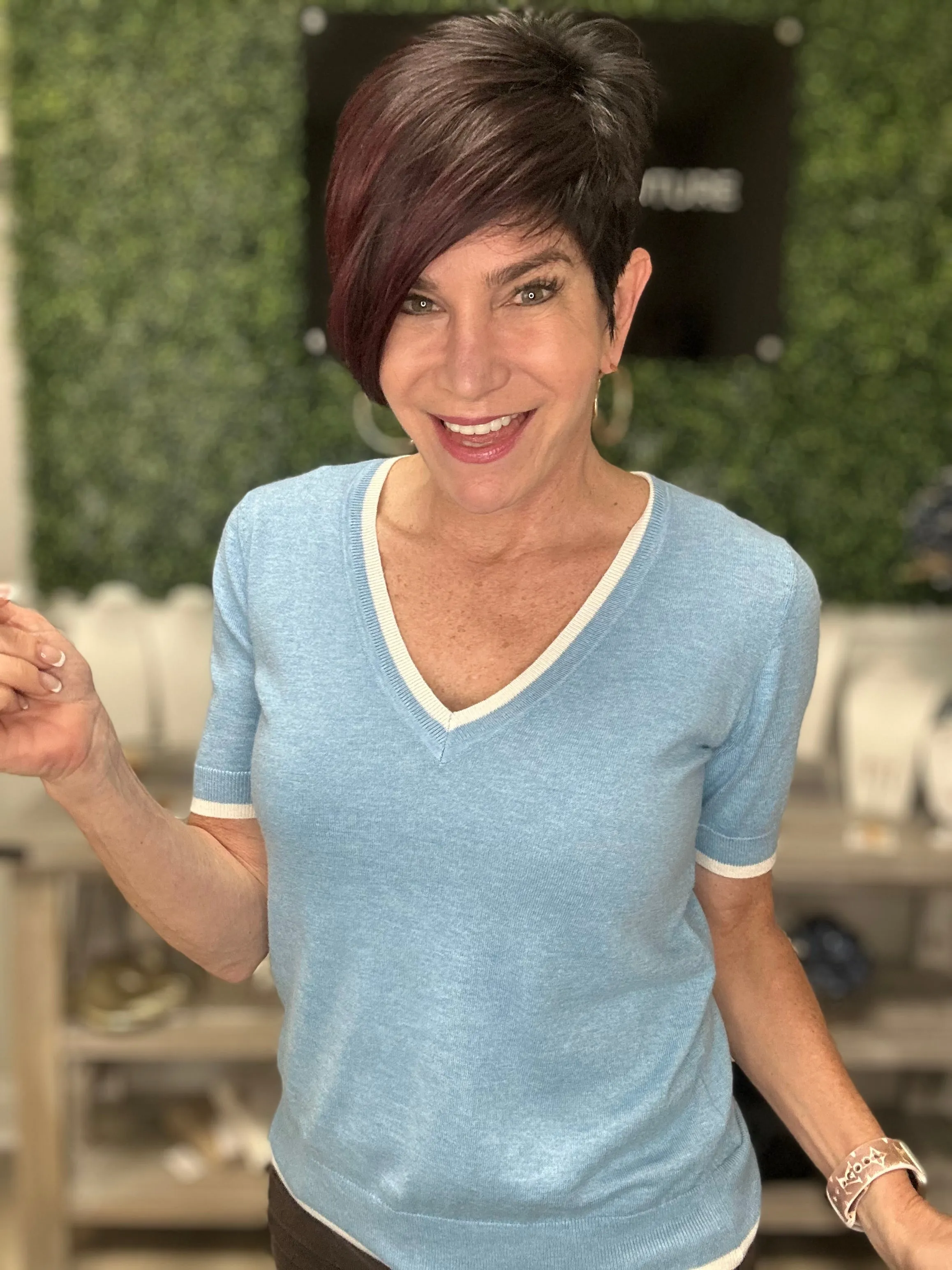 Cotton Cashmere V-Tee
