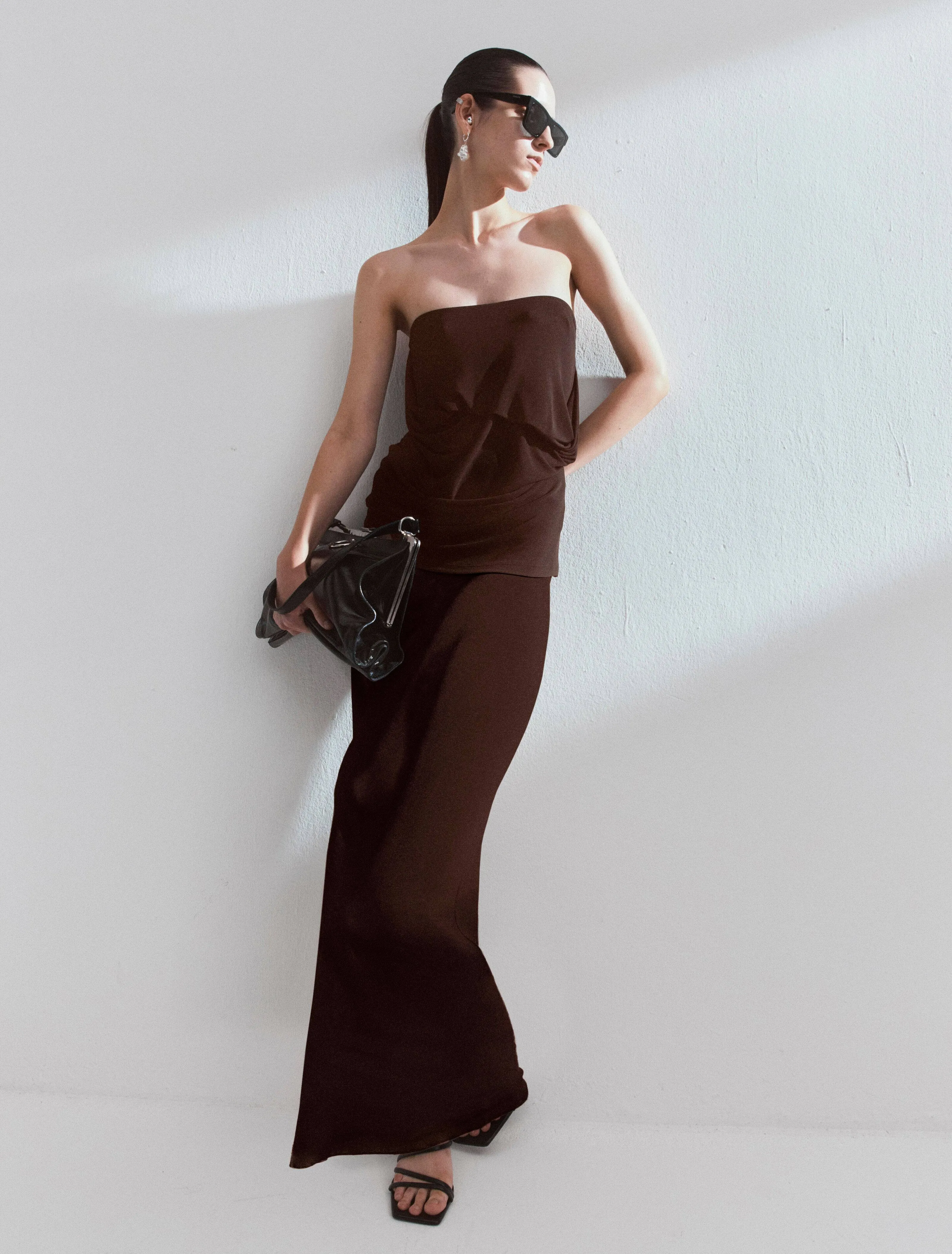 Flute Skirt in Chestnut