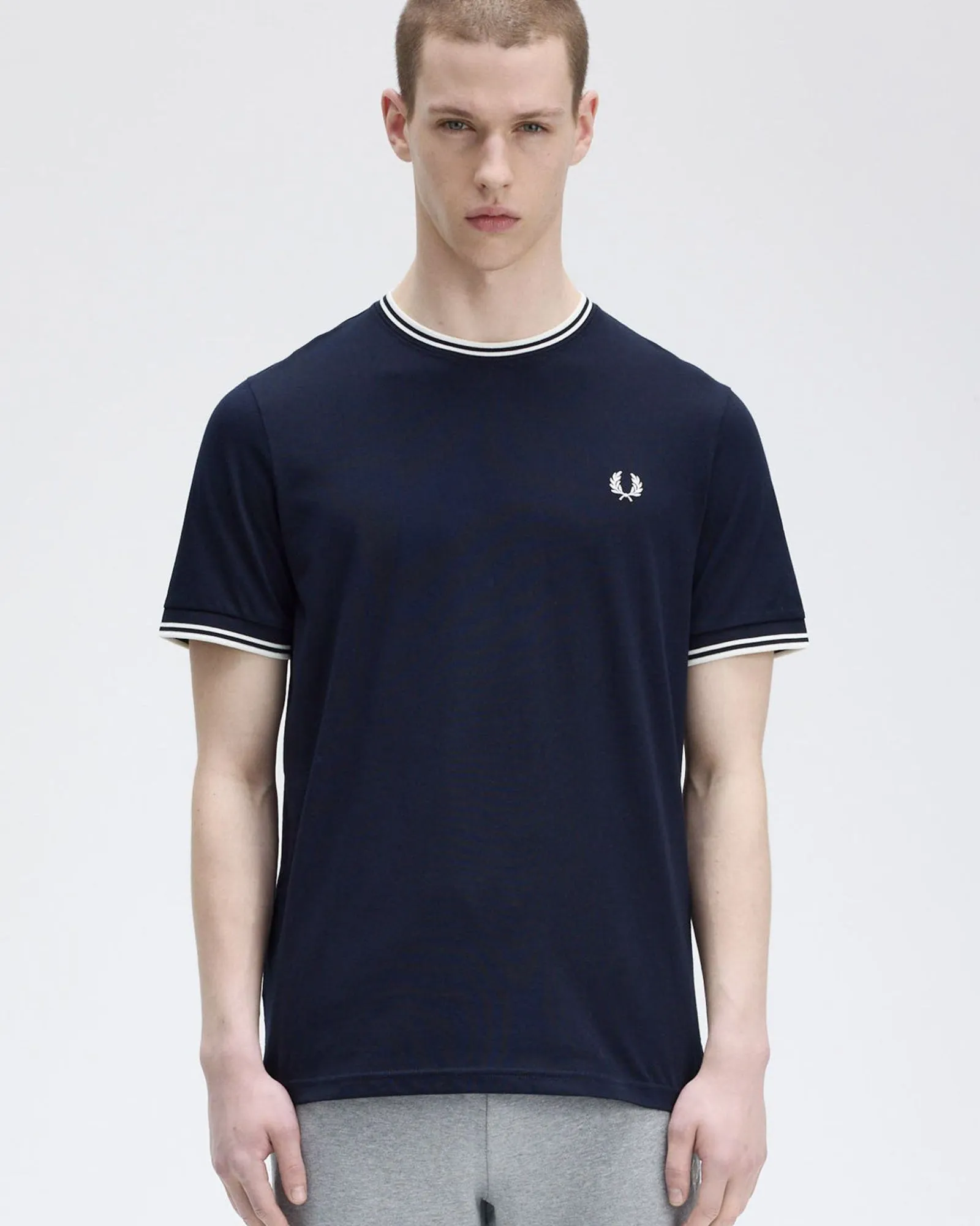 Fred Perry Twin Tipped T Shirt - Navy