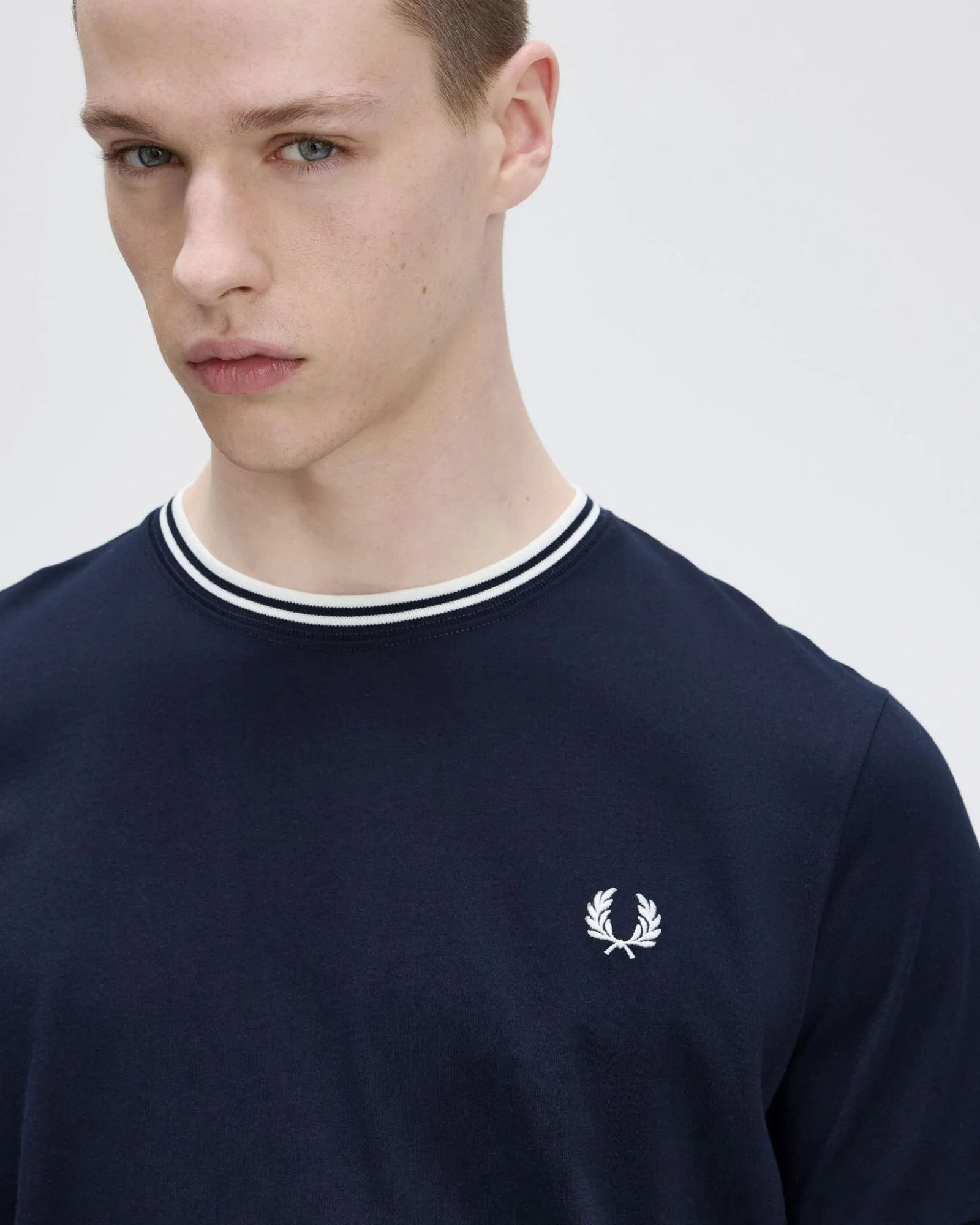 Fred Perry Twin Tipped T Shirt - Navy