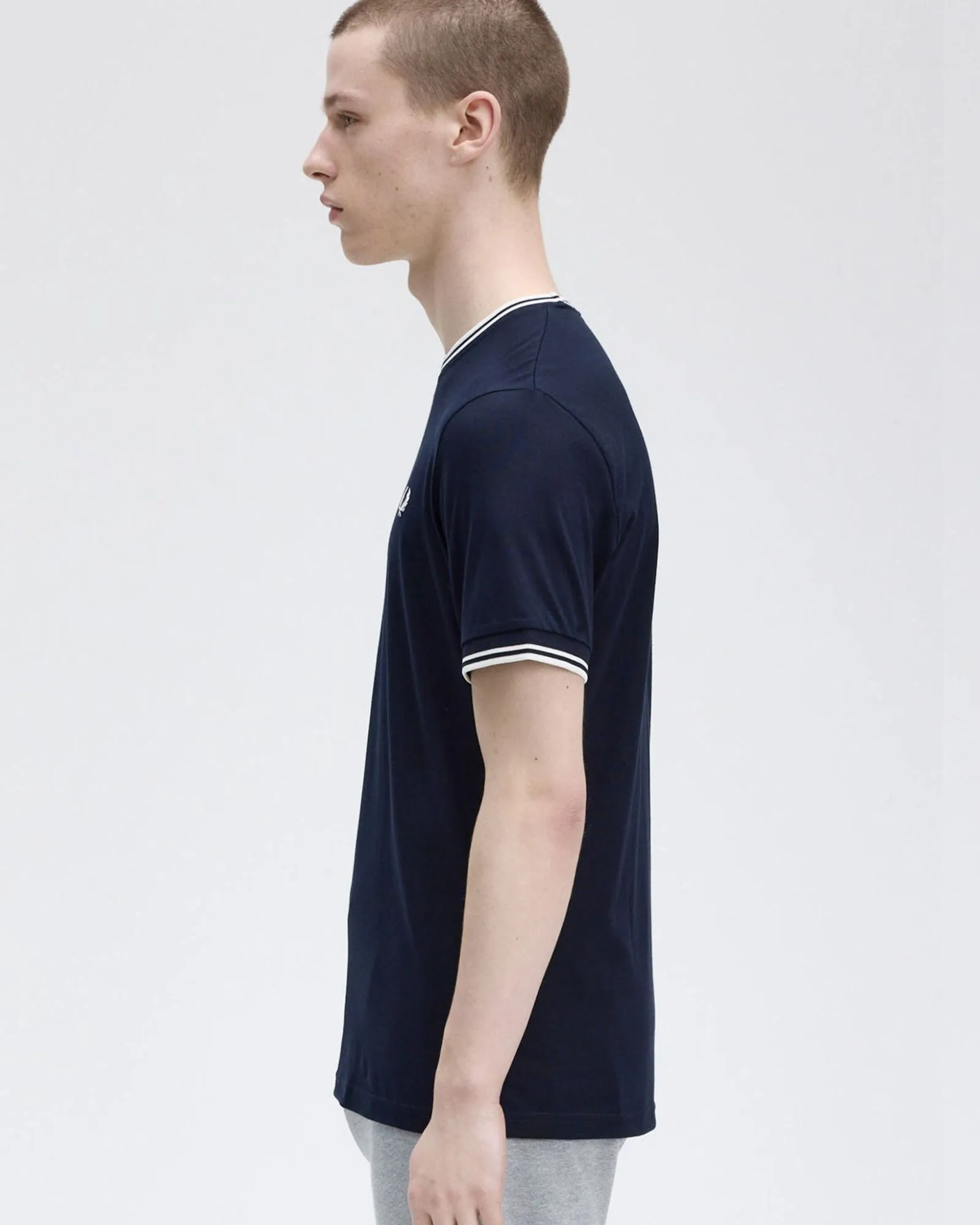 Fred Perry Twin Tipped T Shirt - Navy