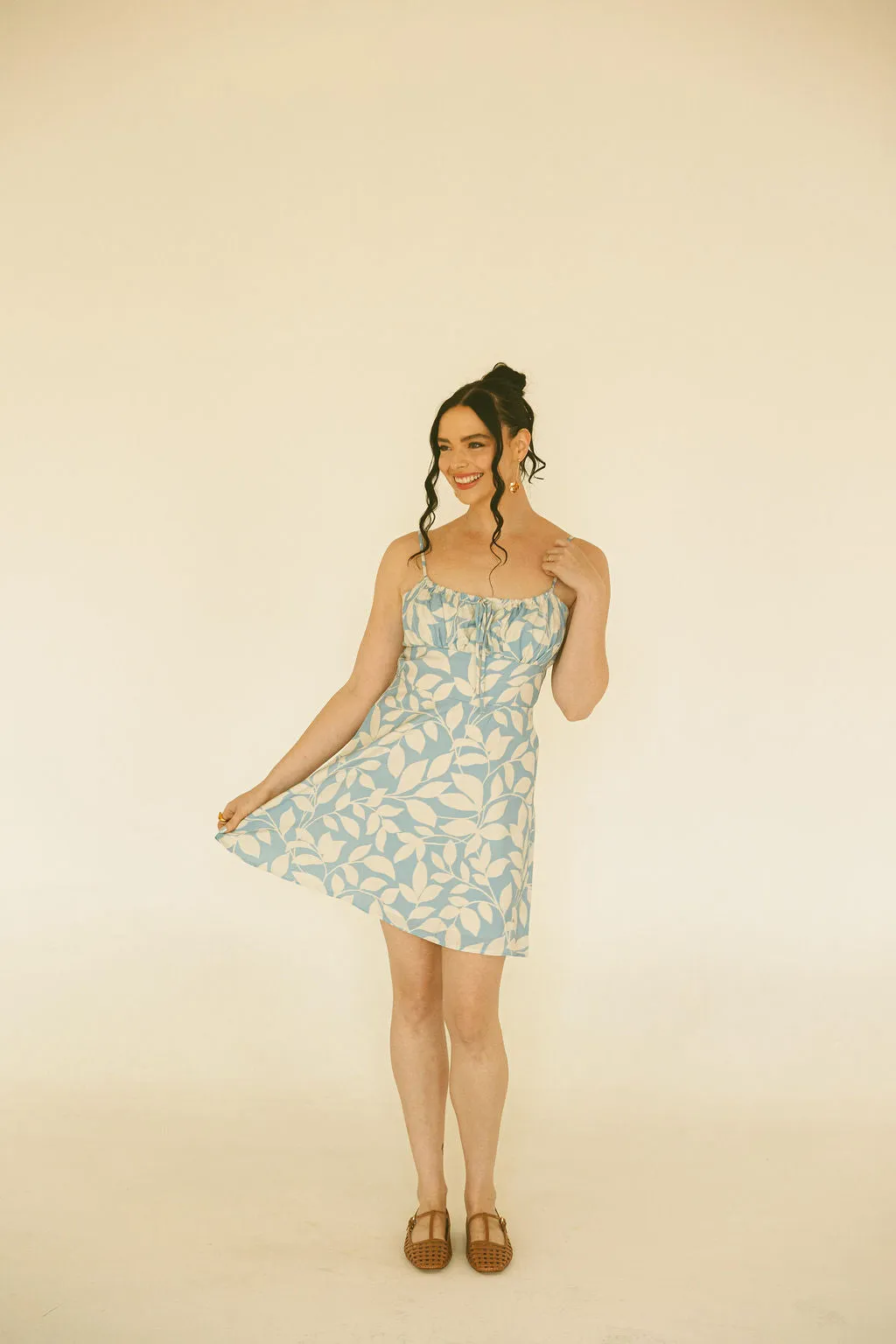 Garden Delights Tie Front Mini Dress