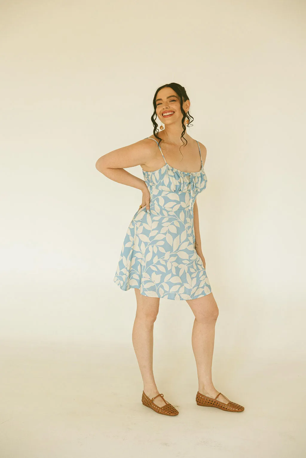 Garden Delights Tie Front Mini Dress
