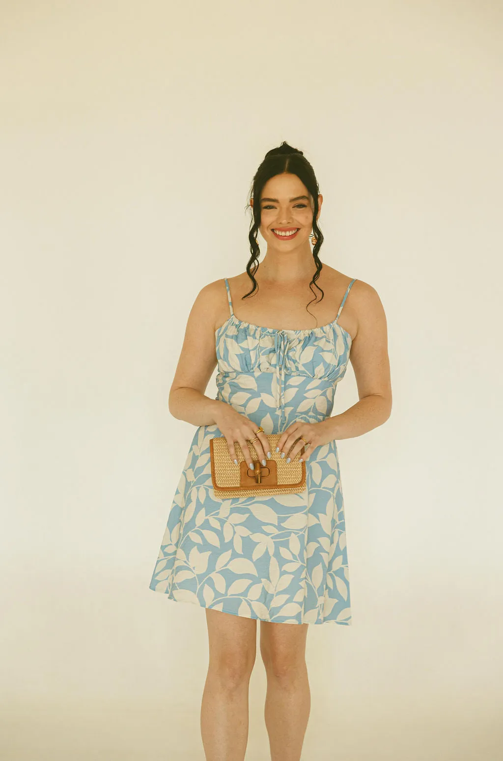 Garden Delights Tie Front Mini Dress