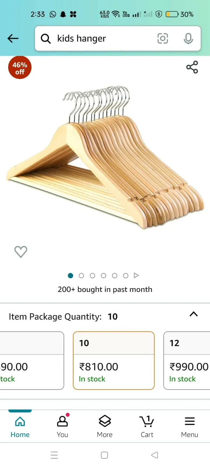 Kids Cloth Hanger (Set of 10)