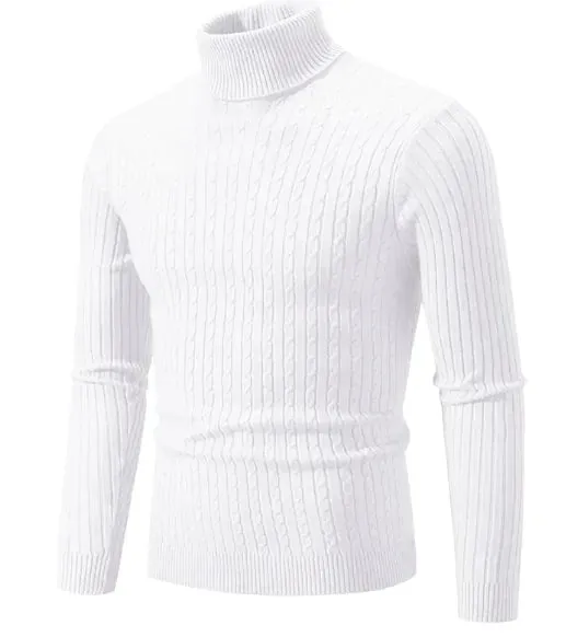 Men's High Collar Pullover Sweater