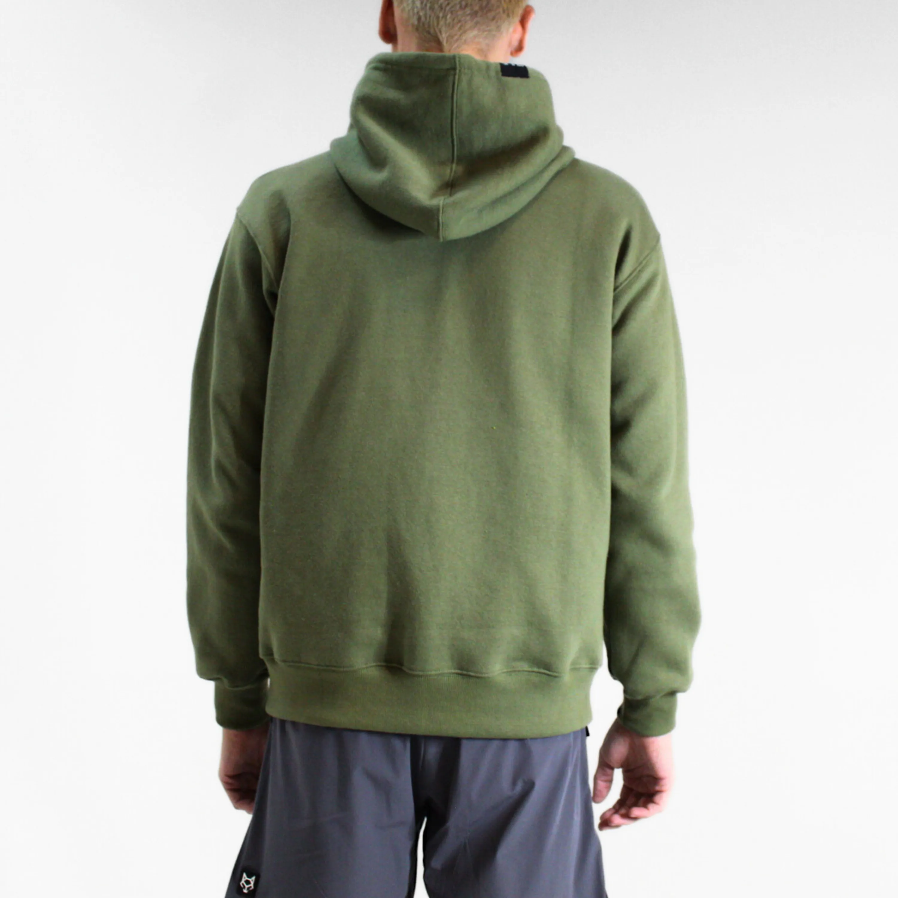 Men's Hoodie Olive Green Zip-Up