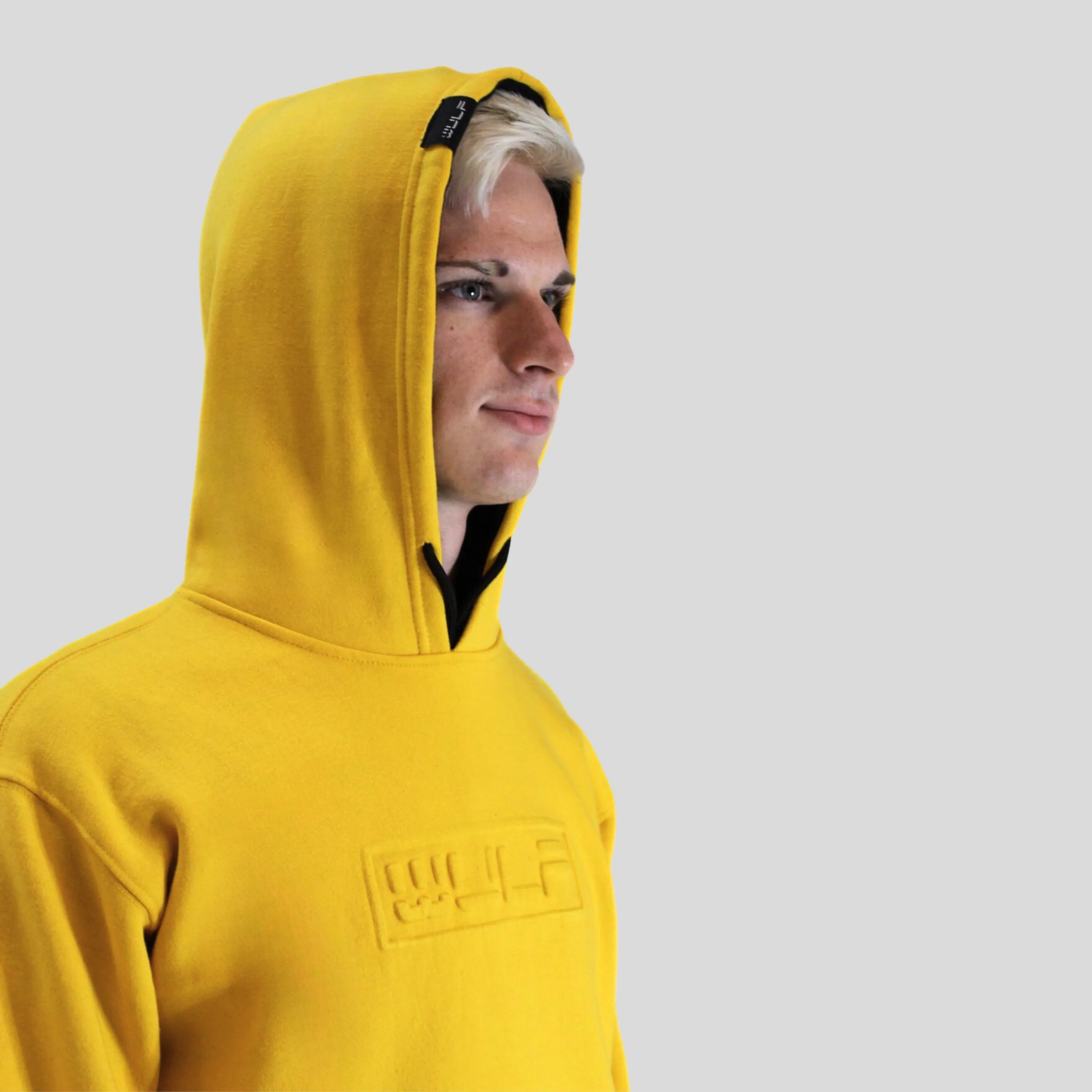 Mens Kangaroo Pocket Hoodie Yellow