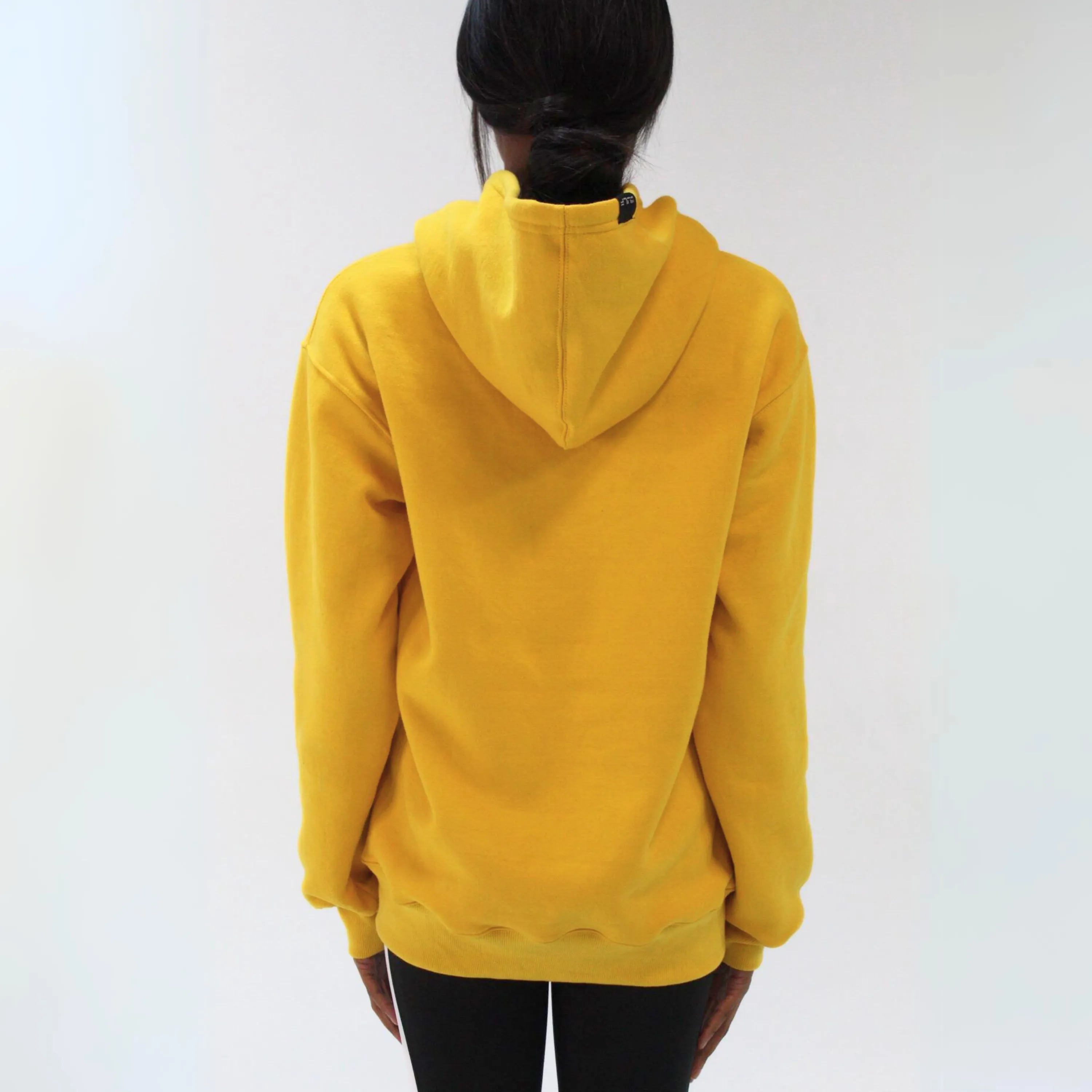 Mens Kangaroo Pocket Hoodie Yellow
