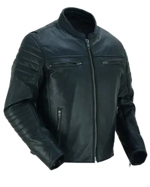 Men's Lightweight Lambskin Crossover Jacket