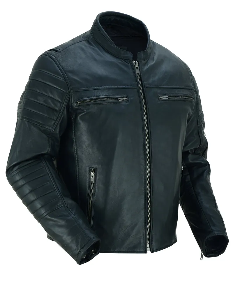 Men's Lightweight Lambskin Crossover Jacket