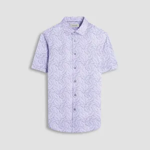 Miles Leaf Print OoohCotton Short-Sleeve Shirt