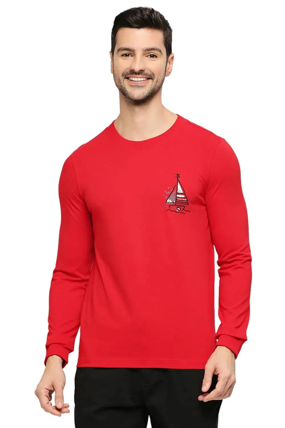 Muscle Fit Cotton Solid Crew T-shirts