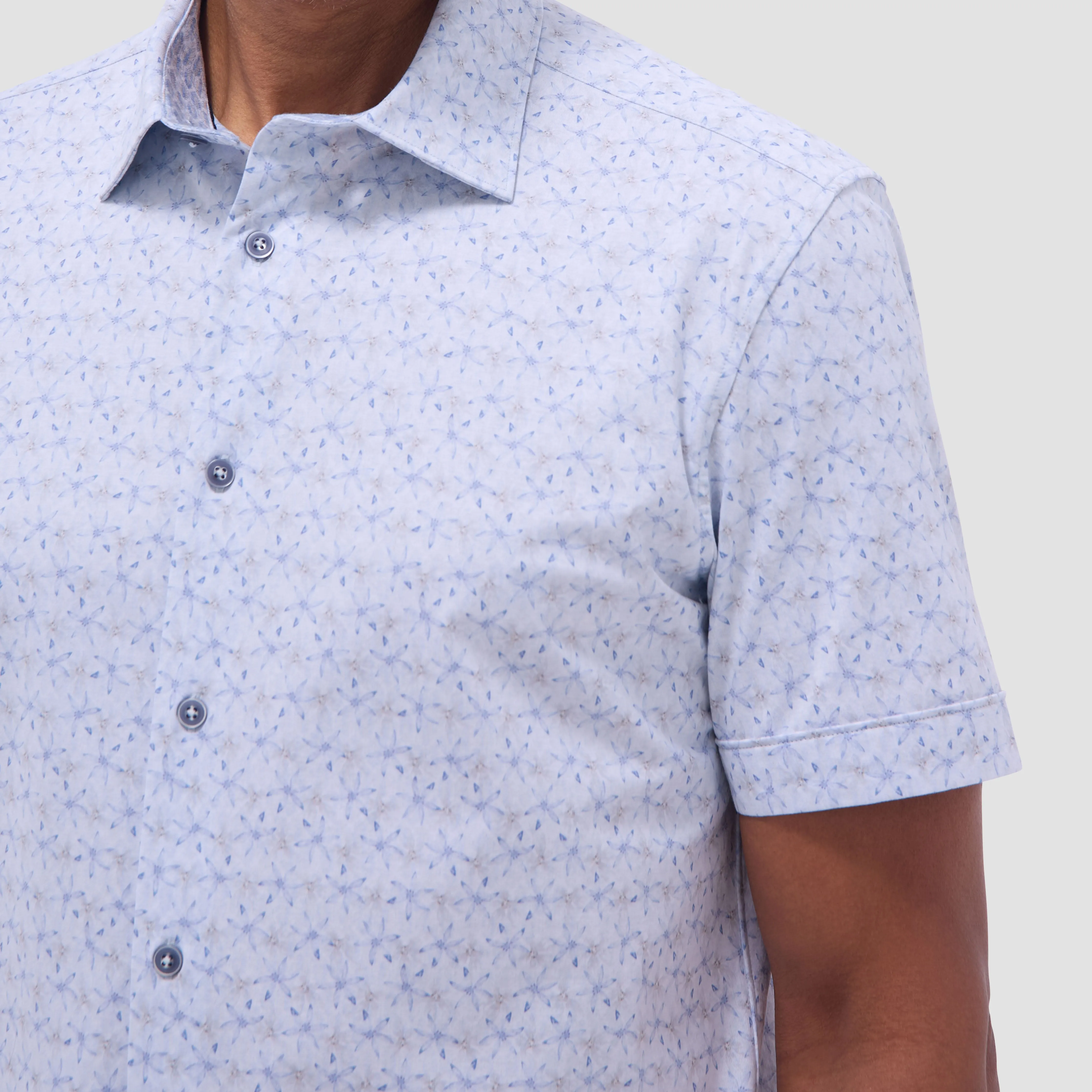Myron Double-Sided Floral & Feather OoohCotton Short- Sleeve Shirt