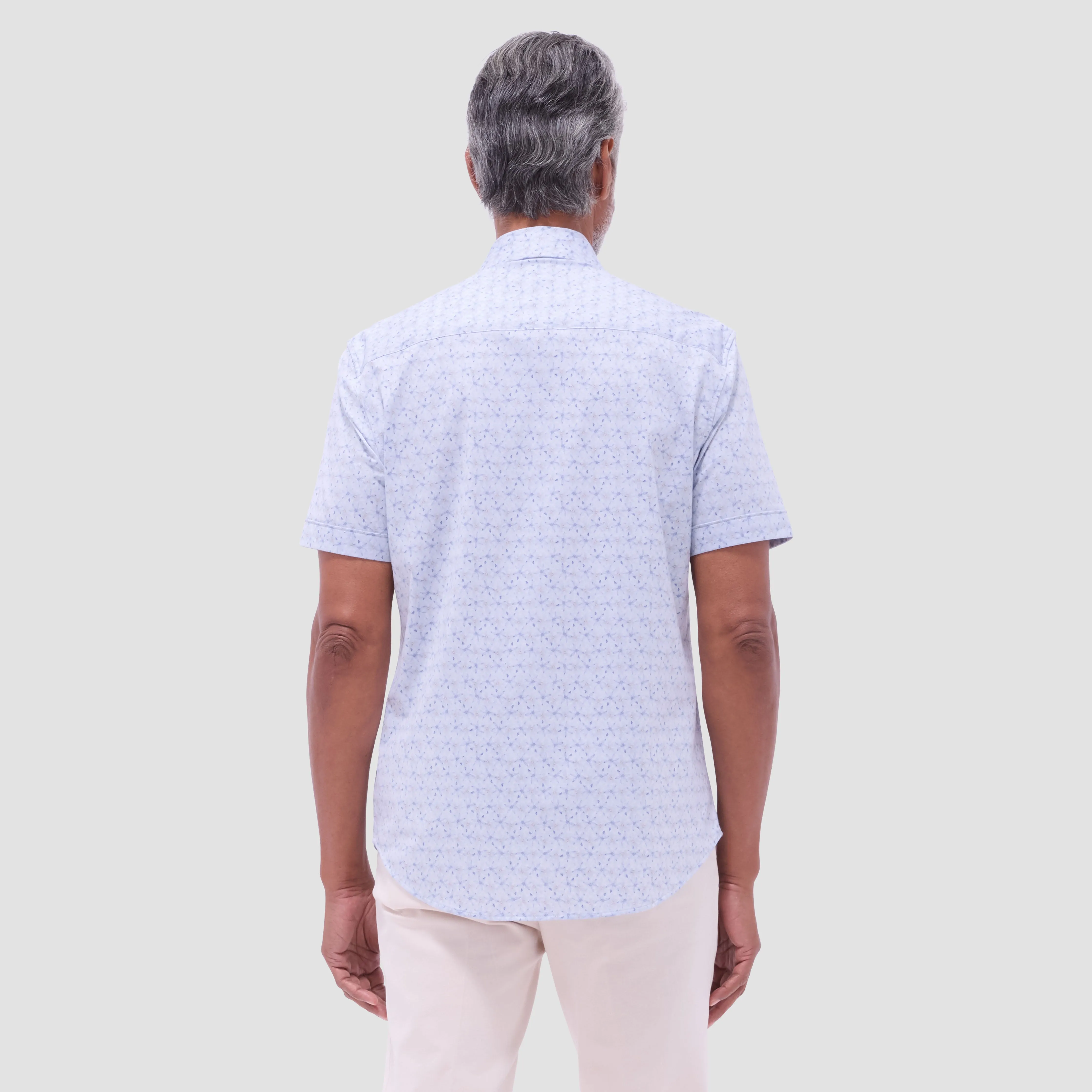 Myron Double-Sided Floral & Feather OoohCotton Short- Sleeve Shirt