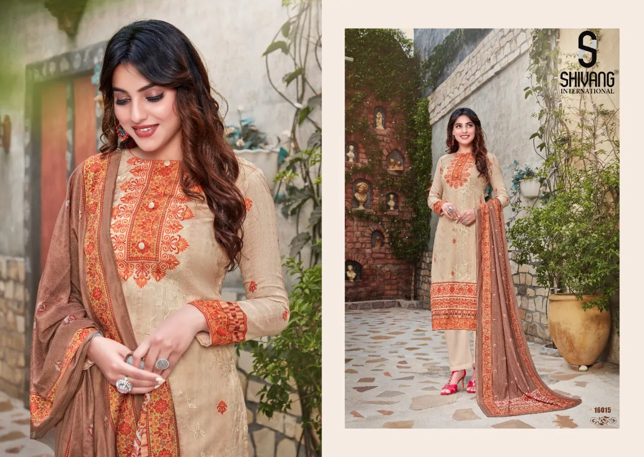 Shivang International Presents Nikhaar Vol 6 Pashmina Embroidery Work Fancy Designer Salwar Kameez