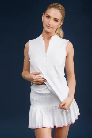 The Gwen Skort in White with Orchid- Smith & Quinn 15016- WHTORC