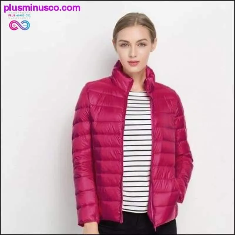 Ultra Light White Duck Down Jacket Slim Women Winter Puffer