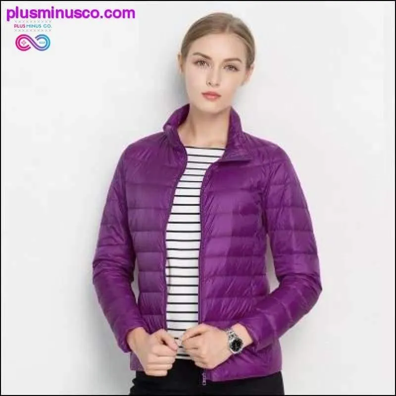 Ultra Light White Duck Down Jacket Slim Women Winter Puffer
