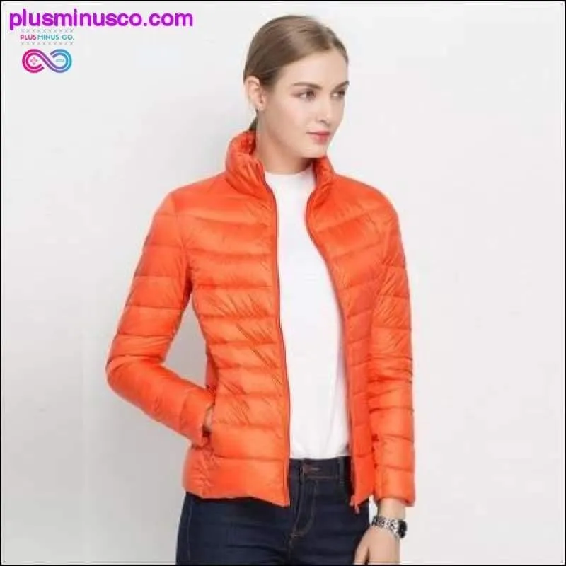 Ultra Light White Duck Down Jacket Slim Women Winter Puffer