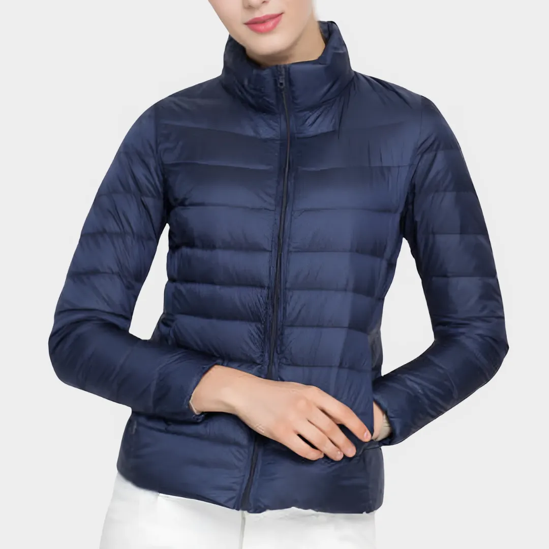 Women's Ultra-Light Duck Down Jacket  Slim Fit Puffer Coat  Windproof  Multiple Colours