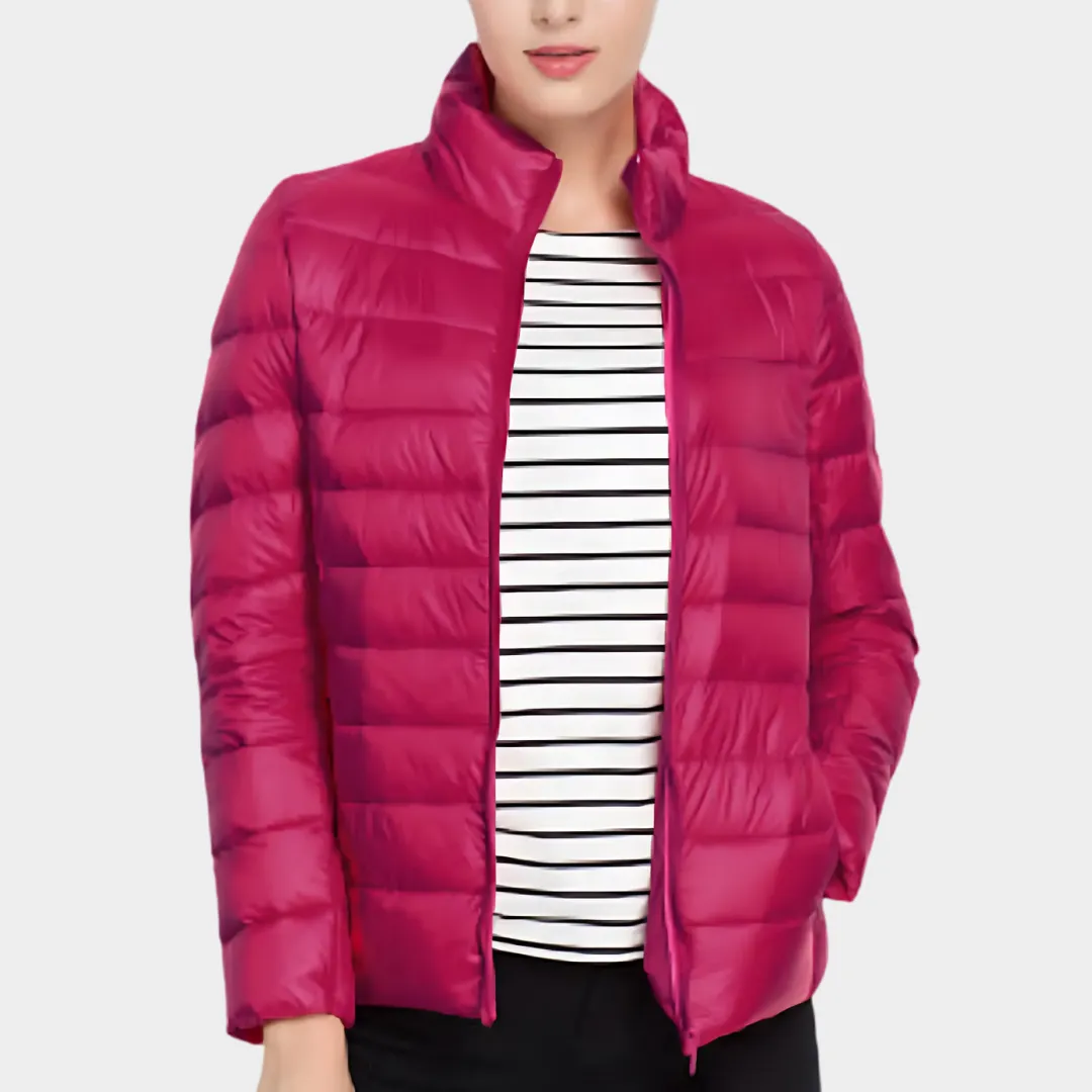 Women's Ultra-Light Duck Down Jacket  Slim Fit Puffer Coat  Windproof  Multiple Colours