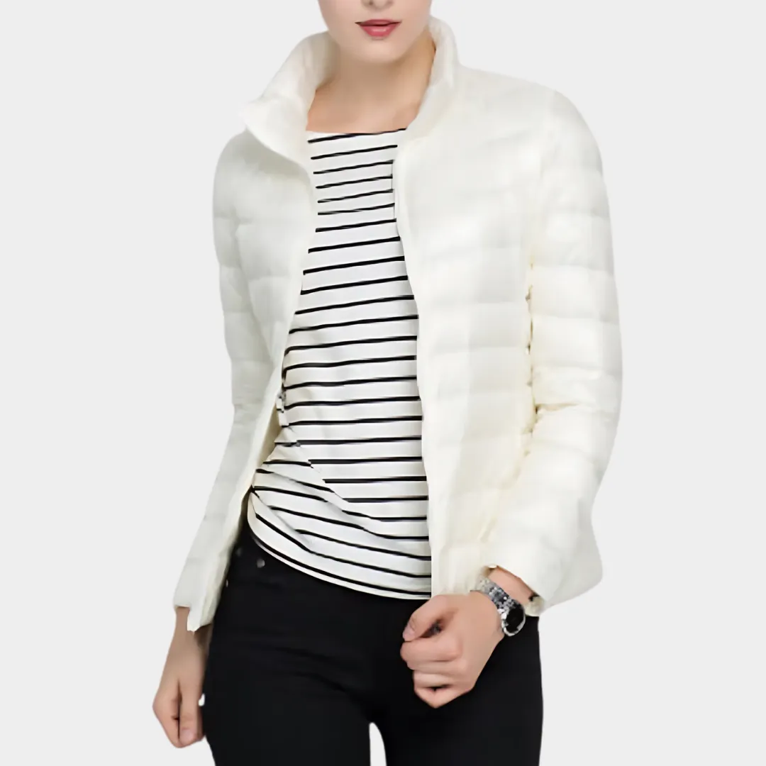 Women's Ultra-Light Duck Down Jacket  Slim Fit Puffer Coat  Windproof  Multiple Colours